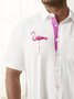 Hardaddy®Cotton Flamingo Contrast Resort Shirt
