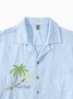 Hardaddy® Cotton Coconut Tree  Embroidered Resort Shirt