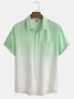 Gradient Color Short Sleeve Resort Shirt