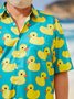 Big Size Duck Chest Pocket Short Sleeve Hawaiian Shirt