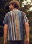 Shirts For Father Leisure Vacation Abstract Gradient Geometric Pattern Hawaiian Style Printed Shirt Top