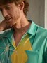 Men Printed Casual Summer Polyester Pockets Shirt Collar No Elasticity Regular H-Line Shirt