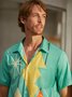Men Printed Casual Summer Polyester Pockets Shirt Collar No Elasticity Regular H-Line Shirt