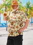 Big Size Skull Cocktail Chest Pocket Short Sleeve Hawaiian Shirt