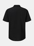 Gradient Striped Chest Pocket Short Sleeve Bowling Shirt