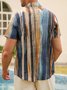 Shirts For Father Leisure Vacation Abstract Gradient Geometric Pattern Hawaiian Style Printed Shirt Top