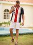 Men's Geometric Print Casual Short Sleeve Hawaiian Shirt
