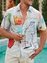 Men's Geometric Casual Short Sleeve Hawaiian Shirt with Chest Pocket