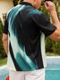 Mens Rock Wave Print Casual Breathable Regular Fit Short Sleeve Hawaiian Shirt