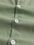 Men's Cotton Linen Stand Collar Short Sleeve Shirt