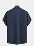 Men's Hibiscus Flower Print Casual Breathable Short Sleeve Shirt