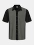 Men's Basic 50s Style Bowling Shirt