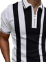 Vintage Striped Short Sleeve Polo Shirt