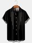 Mens Color-block Striped Casual Breathable Short Sleeve Hawaiian Shirt