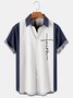 Mens Crucifix Print Casual Breathable Short Sleeve Bowling Shirt