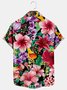 Mens Aloha Floral Print Casual Breathable Short Sleeve Hawaiian Shirts