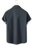 Mens Beach Print Casual Breathable Hawaiian Short Sleeve Shirt