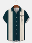 Striped Short Sleeve Shirt Collar Shirts & Tops
