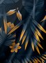 Mens Hawaiian Leaves Print Lapel Loose Chest Pockets Short Sleeve Funky Aloha Shirt
