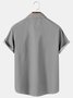 Mens Coconut Print Lapel Loose Short Sleeve Trendy Hawaiian Shirt