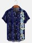 Mens Hawaiian Print Casual Breathable Short Sleeve Shirt