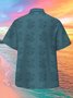 Men's TIKI Botanical Print Casual Breathable Hawaiian Short Sleeve Shirt
