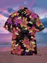 Mens Fancy Hawaiian Floral Cocktail Print Casual Short Sleeve Aloha Shirts