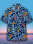 Hawaiian Music Graphic Men's Casual Breathable Short Sleeve Shirt