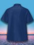 Hawaiian Music Graphic Men's Casual Breathable Short Sleeve Shirt