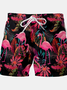 Flamingo Graphic Men's Casual Beach Shorts