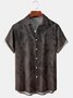 Leaves Graphic Men's Casual Short Sleeve Chest Pocket Shirt