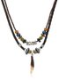Men's Vintage Plain Resin Fishbone Necklace