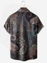 Men's Cashew Flower Floral Print Moisture-Breathable Fabric Hawaiian Lapel Short Sleeve Shirt