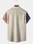 Men's American Flag Music Element Graphic Print Short Sleeve Shirt