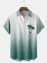 Men's Coconut Tree Print Casual Breathable Hawaiian Short Sleeve Shirt