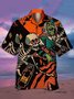 Men's Halloween Print Short Sleeve Hawaiian Shirt