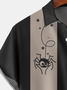 Men's Halloween Element Spider Graphic Print Short Sleeve Shirt