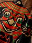 Men's Halloween Cat Print Moisture Wicking Fabric Fashion Lapel Short Sleeve Shirts