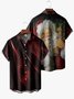 Men's Santa Print Fashion Hawaiian Lapel Short Sleeve Shirt
