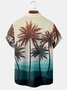 Coconut Tree Pocket Short Sleeve Lapel Hawaiian Shirt