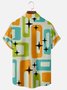 Geometry Chest Pocket Short Sleeve Casual Shirt