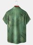 Leaves Chest Pocket Short Sleeve Hawaiian Shirt