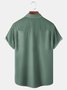 Colorblock Geometric Chest Pocket Short Sleeve Bowling Shirt