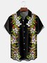 Botanical Floral Chest Pocket Short Sleeve Hawaiian Shirt
