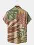 Dog Print Chest Pocket Short Sleeve Hawaiian Shirt