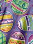 Dinosaur Easter Egg Chest Pocket Short Sleeve Shirt