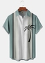 Coconut Tree Chest Pocket Short Sleeve Bowling Shirt