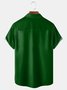 St. Patrick's Day Gnome Chest Pocket Short Sleeve Bowling Shirt