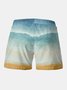 Coconut Tree Drawstring Beach Shorts