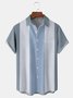 Color Block Chest Pocket Short Sleeve Bowling Shirt